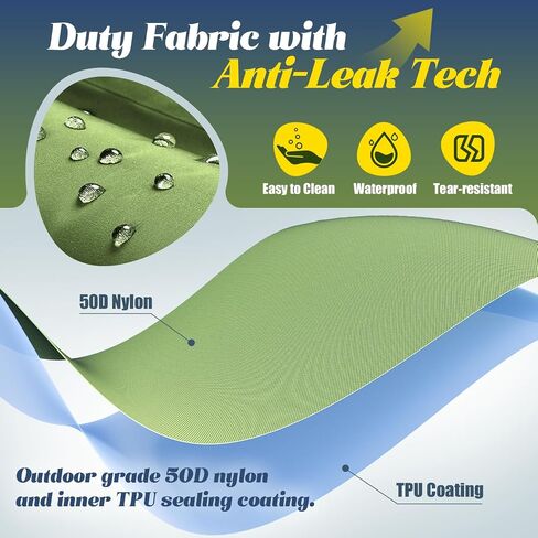 Double Sleeping Pad for Camping, 6" Extra-Thick Reinforced 2 Person Inflatable Camping Sleeping Pad, Inflatable Sleeping Mat with Built-in Foot Pump, for Tent, Backpacking, Hiking & Outdoor Gear in Saudi Arabia