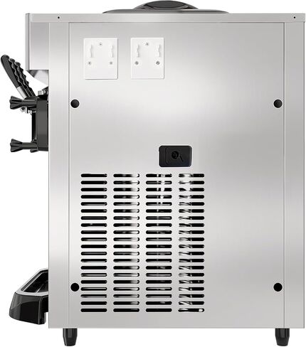 Commercial Soft Serve Ice Cream Machine 3 Flavor, Countertop Soft Serve Machine 22–28 L/hr, 2×6L Hoppers, 110V 1600W, Frozen Yogurt Machine with Pre-Cool, Night Mode, Low Mix Alert, One-Touch Clean in Saudi Arabia