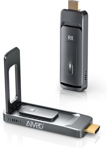 AIMIBO 2027 New Wireless HDMI Transmitter and 2 Recievers | Up to 6 RXs, 328FT Range, 4K to 1080P@60Hz, 5.8GHz, Plug and Play, for Laptop/Camera/Cable Box Streaming to Multiple Screens in Saudi Arabia