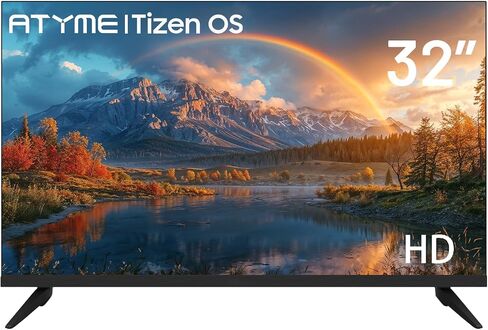 ATYME 32-inch 720p HD LED Smart TV Powered by Tizen Os,WiFi Television, HDR 10, HDMI, Bluetooth, Flat Screen Television, 1*USB 3* HDMI 1*VGA ARC Dual Channel 8W in Saudi Arabia