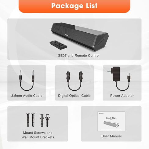 Bestisan Sound Bars for TV, 16'/50W Small Soundbar for TV, Sound Bar with Depths Sound Enhanced/DSP/Bass+/3EQ, Surround Sound Speakers for TV Works with HDMI ARC/CEC,Optical/BT/PC … in Saudi Arabia