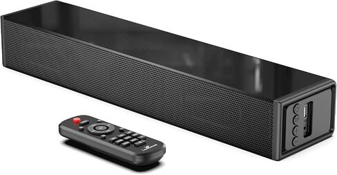 LARKSOUND Small Sound Bar for TV, PC and Gaming, 16 Inch Mini Soundbar | 60W compact TV soundbar with 4 EQ modes, Night Mode, HDMI ARC, Optical, AUX, USB & Bluetooth 5.0 in Saudi Arabia