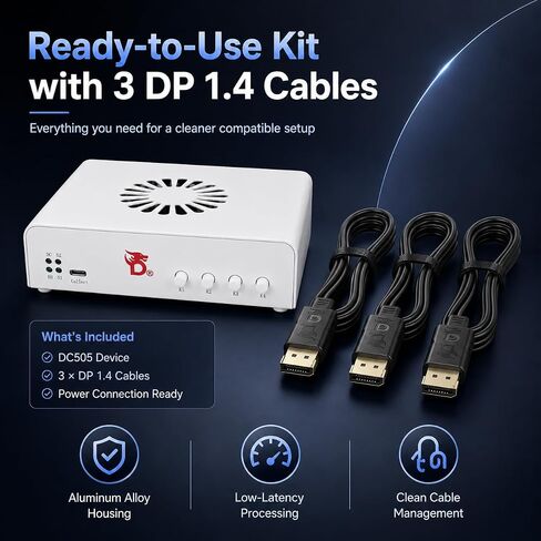 بطاقة التقاط فيديو Fuser DC505 4K للكمبيوتر الشخصي المزدوج وإعداد البث | إخراج 4K160 هرتز؛ التقاط مدمج؛ دعم جهاز كمبيوتر مزدوج؛ معالجة بزمن انتقال منخفض؛ صور ثابتة بدقة 4K؛ حل عرض الكل في واحد in Kuwait
