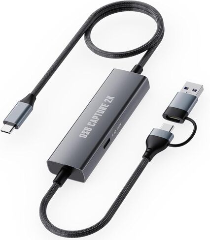 1080P 60FPS 2K@30Hz Capture Card, Type C to USB-A/C Video Capture Card USB 3.0 with 100W Power Delivery Ultra-Low Latency for Streaming, Recording, Gaming Compatible with Switch, iPad, Steam in Saudi Arabia