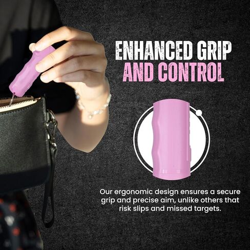 Police Magnum Keychain Pepper Spray Combo Safety Kit- Maximum Heat Strength OC with Pink Pocket Knife Self Defense- Made in The USA- 1 Pack Soft Pink FT & PNK KNF in Saudi Arabia