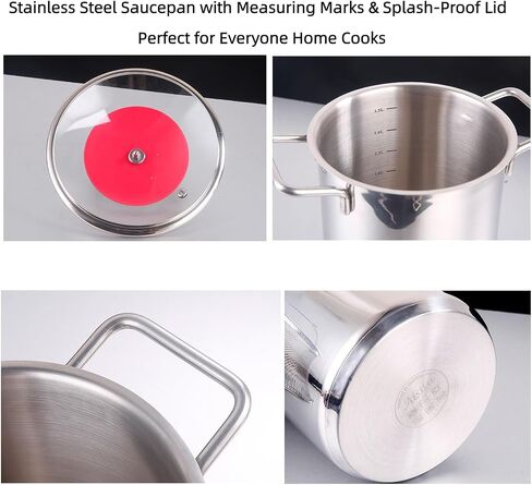 Joyeee Grease Container, 304 Stainless Steel Oil Filter Pot with Fry Basket, 118.35oz/3.5L Multi-Use Deep Fryer, Oil Storage Container & Cooking Pot, for Home, Tempura Chips, Fries, Fish, Chicken in Saudi Arabia