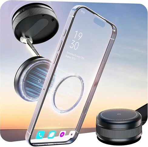 2026 Upgraded 360° Vacuum Magnetic Car Phone Holder for Magsafe [96+LBS Strongest Suction & 2800gf Strongest Magnetic], Adjustable Car Phone Mount for Your Car/Gym/Mirror/Shower for iPhone & Android in Saudi Arabia