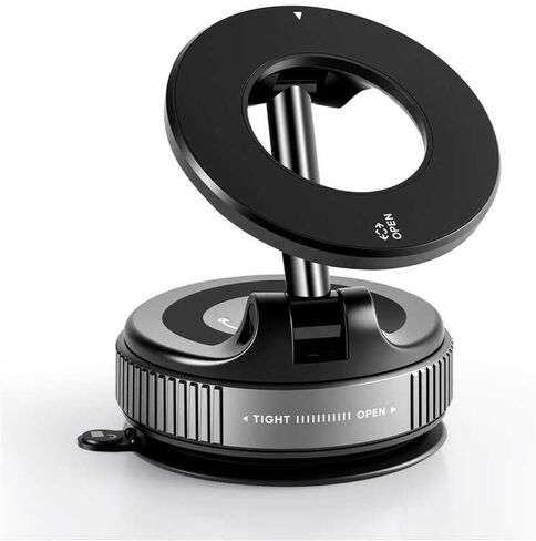 2026 Upgraded Vacuum Magnetic Car Phone Holder Mount [85 LBS Strongest Suction] 360° Adjustable Magnetic Phone Holder, Foldable Car Mount for All cellphones in Saudi Arabia
