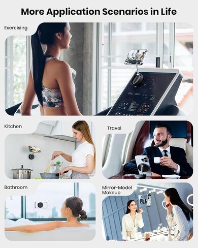 2026 Upgraded 360° Vacuum Magnetic Car Phone Holder for Magsafe [96+LBS Strongest Suction & 2800gf Strongest Magnetic], Adjustable Car Phone Mount for Your Car/Gym/Mirror/Shower for iPhone & Android in Saudi Arabia