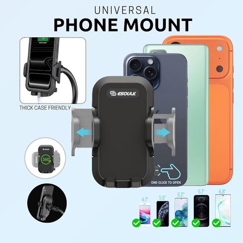 Cup Holder Phone Mount 15 Inch Adjustable Gooseneck Arm for Car | Adjustable long arm and stable cup holder base keep your phone secure, easy to reach, and clear to view while driving in Saudi Arabia