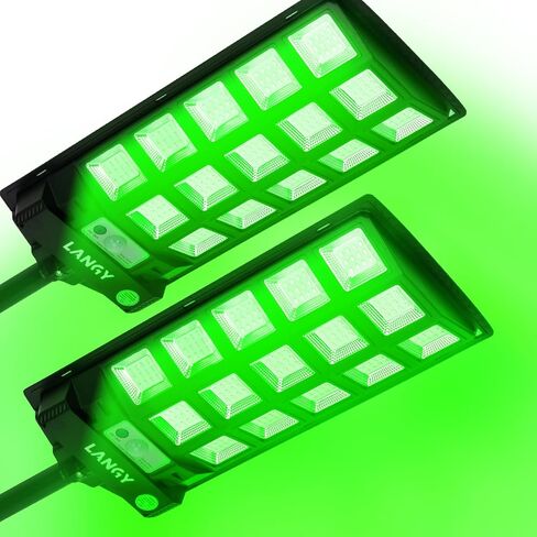 LANGY Hog Lights 12000LM Waterproof, Green Light for Night Hunting with Remote Control, Motion Sensor, and Metal Bracket, Green Solar Lights for Hunting Predator, Coyote, Varmint, Hog, Deer in Saudi Arabia