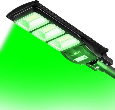 LANGY Hog Lights for Night Hunting, Green Feeder Light, 20000LM Solar Green Light for Hunting Hogs Deers Pigs, Motion Activated Feeder Lights with Remote and 20" Bracket Pole Set in Saudi Arabia
