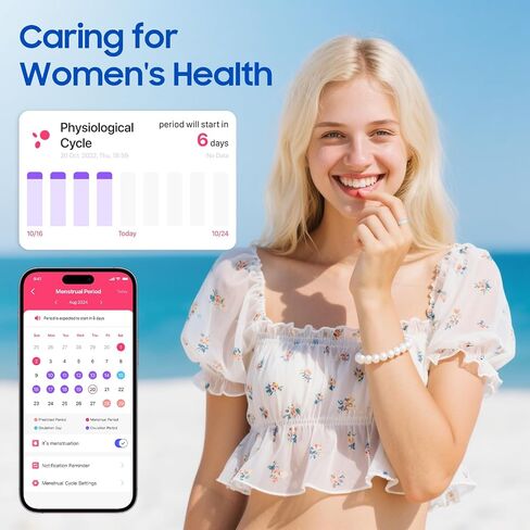 New Health Tracking Smart Ring with Sleep Stress Exercise Monitor, IP68 Waterproof, Long Battery Life, No Subscription, Compatible with iOS Android (Palmi Silver, 10) in Saudi Arabia