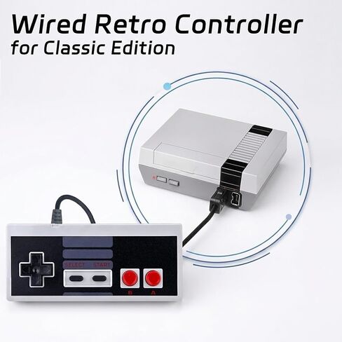 acisan Retro Game Controller - Mini Classic Controller Dual Set, Compatible with Classic Games, Supports PC and Retro Game Consoles, Nearly 10 Feet Long Cable 1PCS in Saudi Arabia