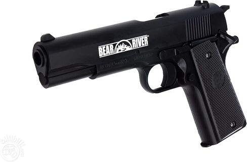 Barra 1911 BB Gun Kit – Spring-Powered .177 Cal Pistol with Large Magazine, 200 FPS, Gel Target & 250 BBS – No CO2 Needed in Saudi Arabia