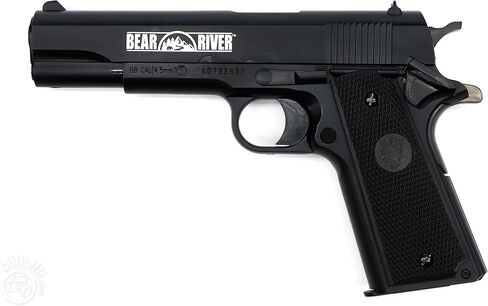 Barra 1911 BB Gun Kit – Spring-Powered .177 Cal Pistol with Large Magazine, 200 FPS, Gel Target & 250 BBS – No CO2 Needed in Saudi Arabia