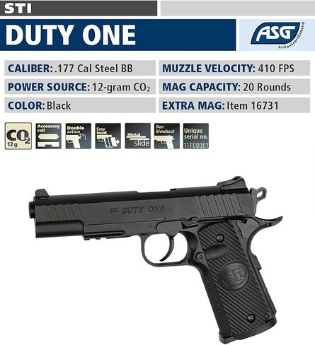 ASG STI Duty One Black .177 Caliber Steel BB Gun Air Pistol in Saudi Arabia