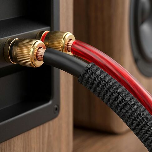 0 Gauge Wire CCA Battery Cable - for Automotive Power Ground, Car Audio, RV, Amp Wiring Kit 26 feet Each- Black/Red with 52FT Cable Sleeves (26 FT Black +26 FT Red +52FT Cable Sleeves, 1/0 Gauge Wire) in Kuwait