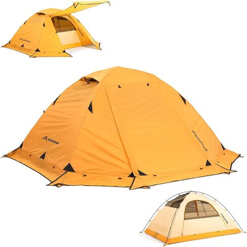 BISINNA 4 Season Tent for Backpacking Winter Tents 2 Person Lightweight Cold Weather Tents Waterproof Double Layer All Season Tent Aluminum Alloy Poles Easy Set Up for Camping, Hiking, Outdoor in Saudi Arabia