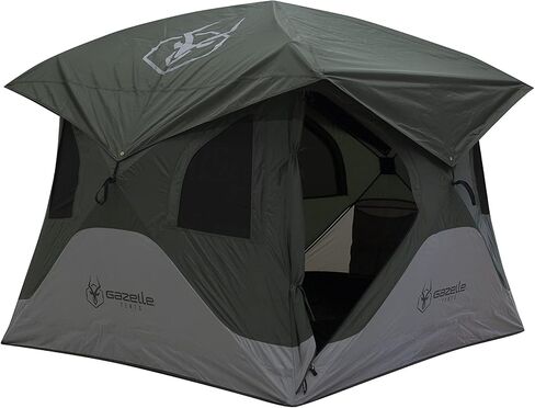Gazelle Tents™, T3X Hub Tent, Easy 90 Second Set-Up, Waterproof, UV Resistant, Removable Floor, Ample Storage Options, 3-Person, Alpine Green, 68" x 76" x 82", GT301GR in Saudi Arabia