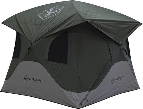 Gazelle Tents™, T3X Hub Tent, Easy 90 Second Set-Up, Waterproof, UV Resistant, Removable Floor, Ample Storage Options, 3-Person, Alpine Green, 68" x 76" x 82", GT301GR in Saudi Arabia