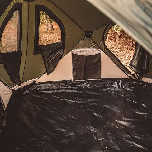 Gazelle Tents™, T3X Hub Tent, Easy 90 Second Set-Up, Waterproof, UV Resistant, Removable Floor, Ample Storage Options, 3-Person, Alpine Green, 68" x 76" x 82", GT301GR in Saudi Arabia