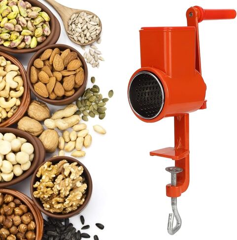 Hand Crank Nut Grinder, Wheat Grinder Aluminum Alloy Milling Machine with Stable Table Clamp for Corn, Coffee, Beans, Nuts in Saudi Arabia