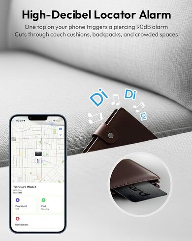 Wallet Tracker Card for Both Google’s Find Hub and Apple Find My, 5 Years Battery Life Ultra-Thin Android Tracker Card, IP68 Waterproof Wallet Finder for Passport, Purse,Gags,1 Pack in Saudi Arabia