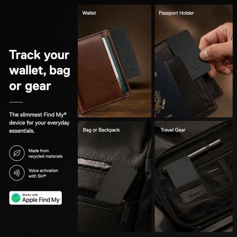 Ekster Finder Card,Wallet Tracker Card,Rechargeable Bluetooth Tracking Card | Works with Apple Find My Wallet, Slim Wallet Locator - Credit Card-Sized Wallet Finder for Wallets, Bags & Gear in Saudi Arabia