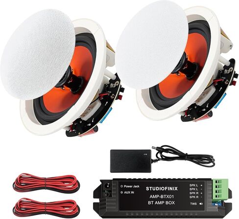 STUDIOFINIX 6.5 Inch Bluetooth Ceiling Speakers,300 Watt Max Power Output for Indoor Kichten,Living Room,Study Room,Basement,and Covered Patio in Saudi Arabia