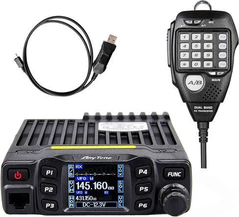 AnyTone AT-778UVII Transceiver Mobile Radio Dual Band 25W VHF/UHF VOX Vehicle Car Radio w/Cable | Vehicle Car Radio 2m 70cm Mini Mobile Transceiver w/Cable for RV Camping in Saudi Arabia