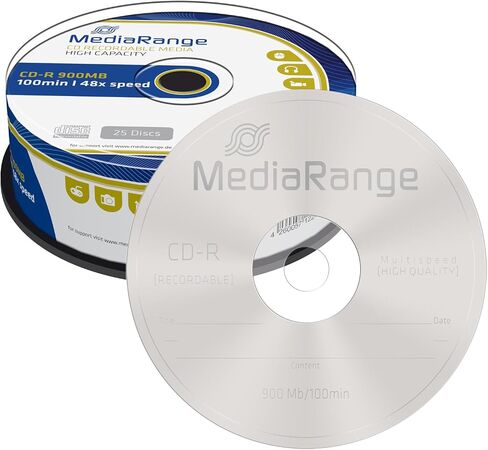 MediaRange MR222 Slug and Storage Media CD-R 48x 900MB/100min Cake25 in Saudi Arabia