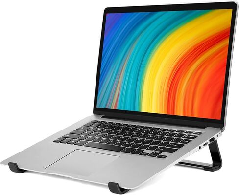 Thibault Laptop Stand for Desk - Aluminum Ergonomic Computer Stand，Laptop Riser, Cooling Laptop Holder, Compatible with MacBook Air Pro/Dell/HP/Lenovo/Alienware and 13-17 inches Laptops, Blue-Black in Saudi Arabia