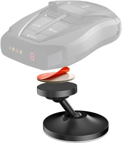 Magnetic Radar Detector Mount, Aluminium Radar Dashboard Mount | for Cobra,Escort,Uniden R3 R4 R7 R8, Valentine V1 Gen2 Etc All Radar Detector,Shockproof Stable And Adjustable in Kuwait