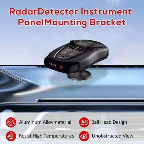 Magnetic Radar Detector Mount, Aluminium Radar Dashboard Mount | for Cobra,Escort,Uniden R3 R4 R7 R8, Valentine V1 Gen2 Etc All Radar Detector,Shockproof Stable And Adjustable in Kuwait