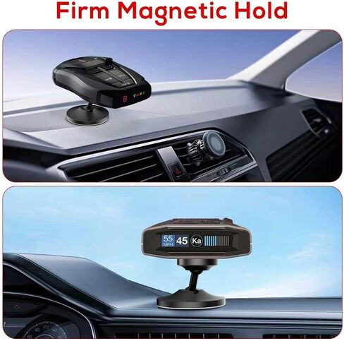 Magnetic Radar Detector Mount, Aluminium Radar Dashboard Mount | for Cobra,Escort,Uniden R3 R4 R7 R8, Valentine V1 Gen2 Etc All Radar Detector,Shockproof Stable And Adjustable in Kuwait