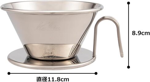 Kalita Coffee Dripper 'TSUBAME' WDS-185 2-4 Person Use Stainless Steel 5097 | Drip Equipment, For 2 People, For 4 People, For 2 Cups, Coffee Shop, Cafe, Fashionable, Camping, Outdoor, Coffee Shop in Saudi Arabia