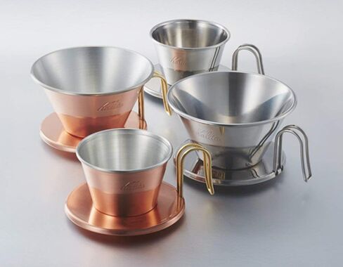 Kalita Coffee Dripper 'TSUBAME' WDS-185 2-4 Person Use Stainless Steel 5097 | Drip Equipment, For 2 People, For 4 People, For 2 Cups, Coffee Shop, Cafe, Fashionable, Camping, Outdoor, Coffee Shop in Saudi Arabia