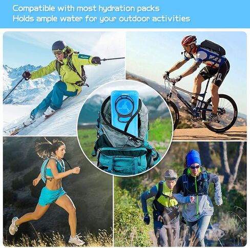 2L Hydration Bladder, Water Bladder for Hiking Backpack 2 Liter Water Storage Bag with Insulated Tube, Hydration Back Pack Replacement for Outdoor Camping Running Cycling in Saudi Arabia