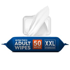 Adult Wipes for Elderly 12 Pack - Extra Large Extra Thick No-Rinse Bathing Wet Wipes for Adults - Incontinence Shower Alternative Disposable Washcloths - Fragrance-Free XXL in Saudi Arabia