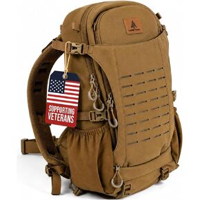 Lone Trail SB1 25L Silent Hunting Backpack - Bow and Rifle Carry System | Quiet brushed fabric day pack, waterproof rain cover included, MOLLE webbing, organized storage for deer and elk hunts in Saudi Arabia