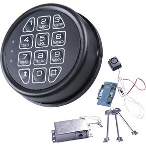 Gun Safe Lock Replacement Kit – Digital Keypad for Gun Safes & Home Security Boxes, Solenoid Lock with 2 Override Keys, 3-8 Digit Code, Easy DIY Installation, Silent Mode, Black in Kuwait