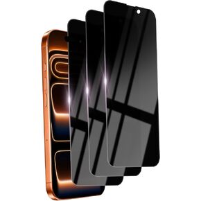 3 عبوات من واقي شاشة الخصوصية لهاتف iPhone 17 Pro Max من الزجاج المقسى مقاس 6.9 بوصة، حماية خاصة مضادة للتجسس وحماية العين ومضادة للخدش، تغطية كاملة in Kuwait