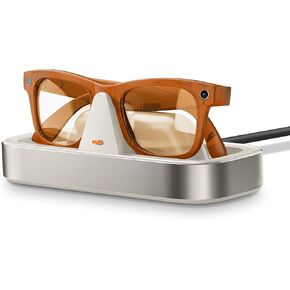 Charging Station for Ray-Ban Meta Glasses (Space Gray) | Charger Compatible with Wayfarer, Skyler, Headliner & Oakley Meta HSTN, One-Hand Charging Dock with LED Indicator in Saudi Arabia