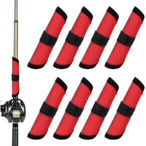 8 PCS Fishing Lure Covers 5.9 Inch Lure Wraps Fishing Hook Covers with Hook and Loop Fastener Hook Storage Protectors Bait Gloves to Protect Fishermen for Fishing Rod in Saudi Arabia
