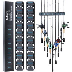 Fishing Rod Holder, Wall-Mounted Fishing Rod Rack, Vertical Fishing Pole Holder Holds Up to 9 Rods or Combos, Fishing Rod Rack for Garage Organization System & Fits Most Rods in Saudi Arabia