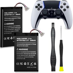 (2 Pack) 3000mAh Battery for Sony PlayStation Dualsense Edge Controller, Upgrade High Capacity Replacement Battery for Sony PS5 Dualsense Edge with Repair Tool Kit in Kuwait