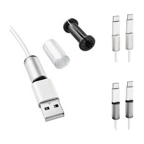4-Pack Silicone Cable Protectors for Apple/Android Original Charging Cables | Soft Silicone Non-Slip Wire Saver for iPhone Lightning & Type-C Cord Ends (Easy Setup, Black&White) in Saudi Arabia