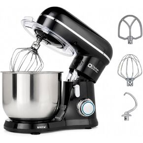 Kitchen in the Box Stand Mixer, 3.5 QT Small Kitchen Electric Dough Mixer | 10-Speed, for 1–2 People, Beginner-Friendly, with Dishwasher-Safe Dough Hook, Beater & Egg Whisk, Cake, Black in Saudi Arabia