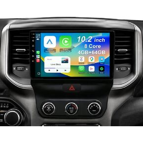 8 Core 4+64GB Car Radio Stereo for Dodge Ram 1500/2500/3500 2013-2018, 10.2 Inch IPS Touch Screen Android 13 Head Unit with Wireless CarPlay & Android Auto, 1080P Backup Camera in Saudi Arabia